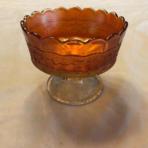 Vintage Carnival Glass Candy Dish - Picture 2 of 5